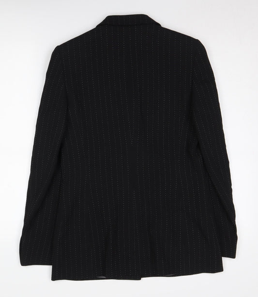 Jaeger Women's Black Pinstripe Suit Jacket, UK 8, Classic Business