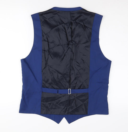 Austin Reed Blue Men's Suit Waistcoat, Size 42R