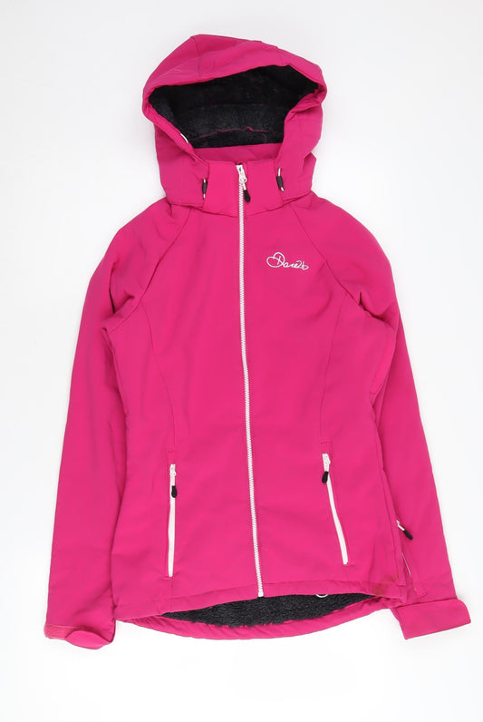 Dare 2b Women's Pink Ski Jacket Size 8 Hooded Zip