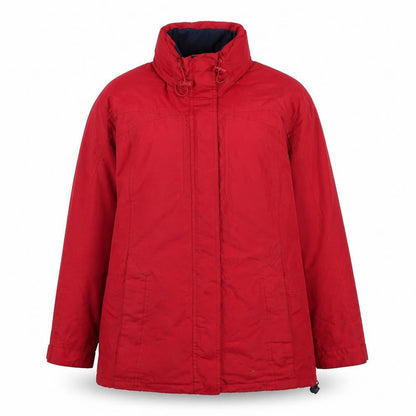 Womens UK Size 12 Arctic Storm Red Parka Coat