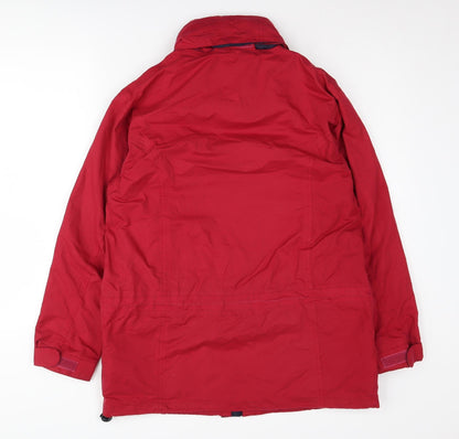 Womens UK Size 12 Arctic Storm Red Parka Coat