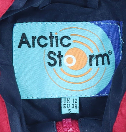 Womens UK Size 12 Arctic Storm Red Parka Coat