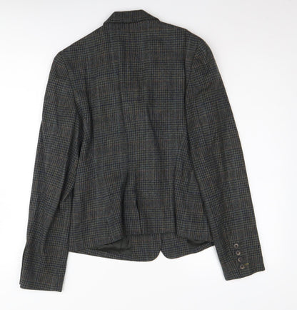Jigsaw Women's Grey Check Suit Jacket, Size 10