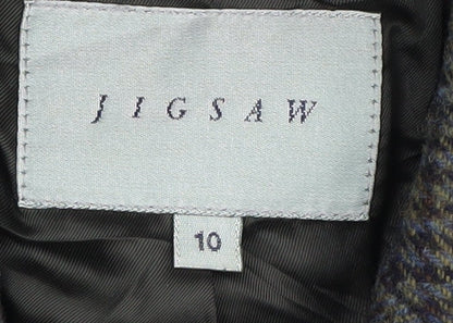 Jigsaw Women's Grey Check Suit Jacket, Size 10