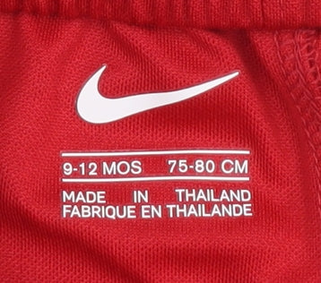 Nike Unisex Baby Red Sports Shorts 9-12 Months