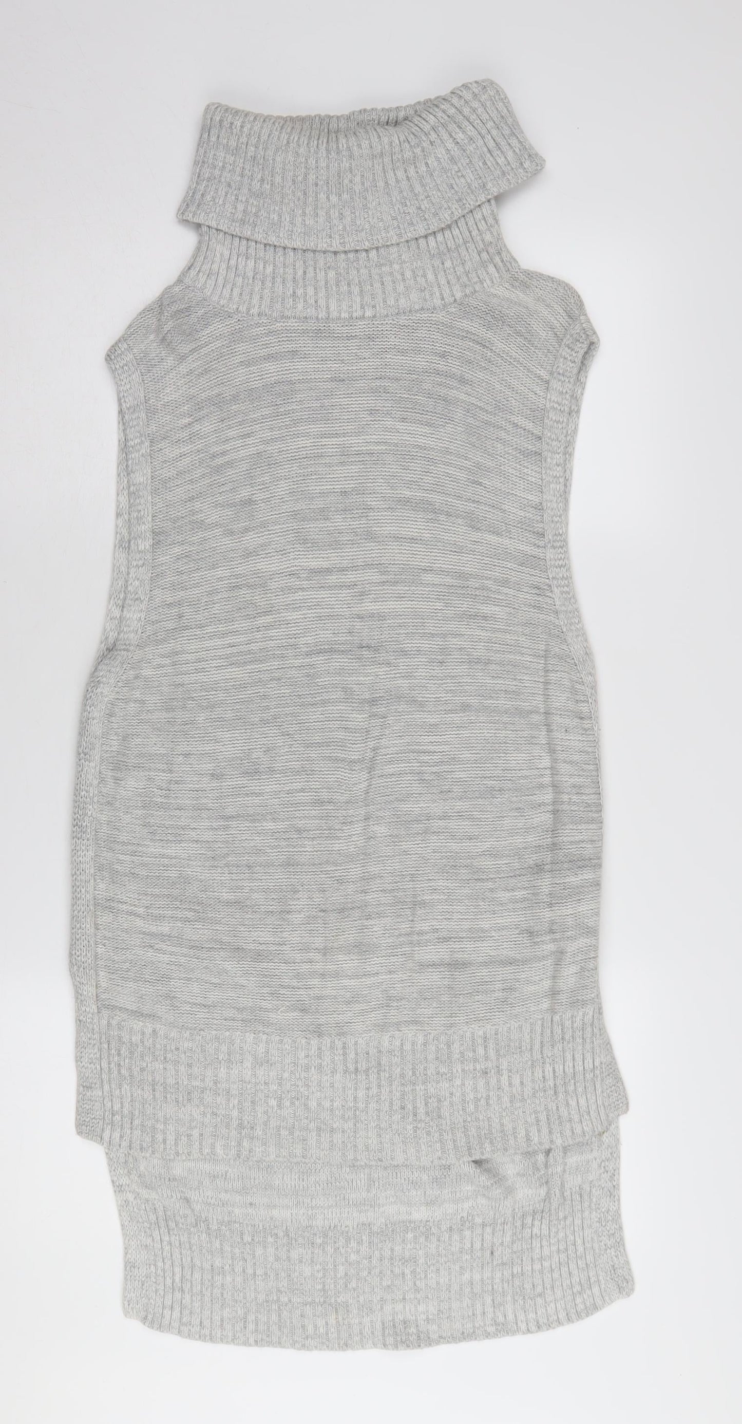 Banana Republic Women's Grey Roll Neck Vest Jumper L