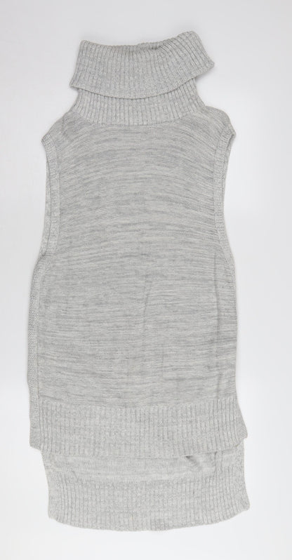Banana Republic Women's Grey Roll Neck Vest Jumper L