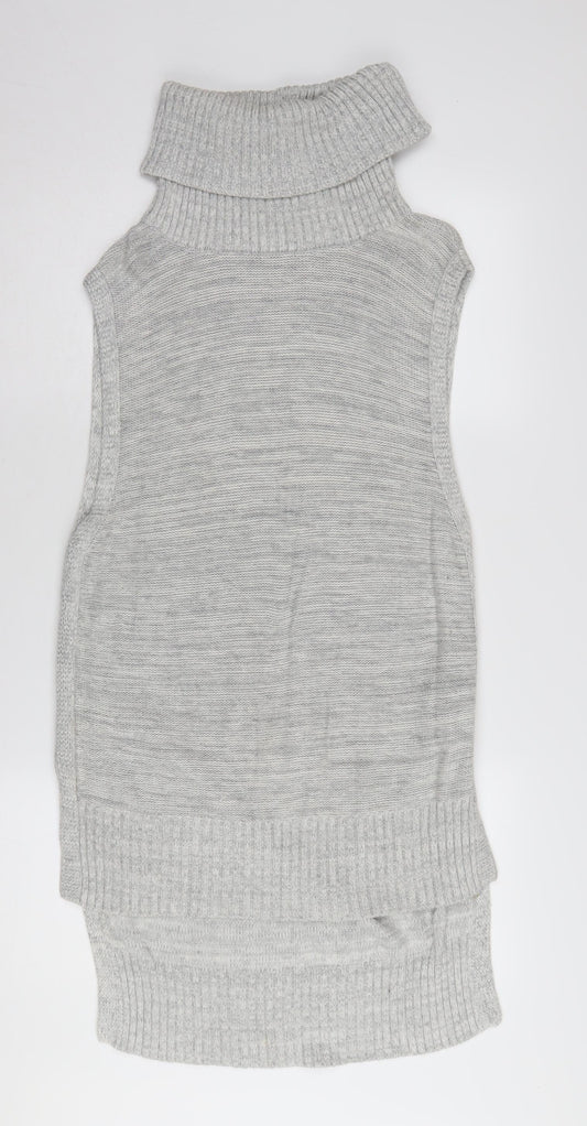 Banana Republic Women's Grey Roll Neck Vest Jumper L