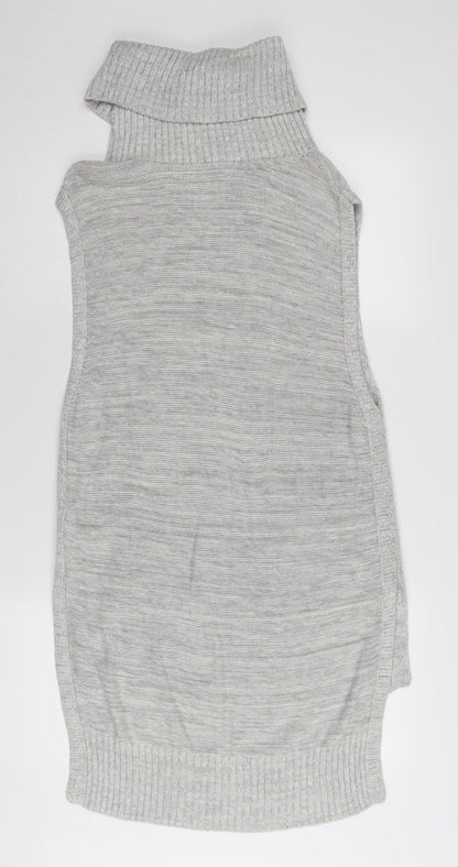 Banana Republic Women's Grey Roll Neck Vest Jumper L