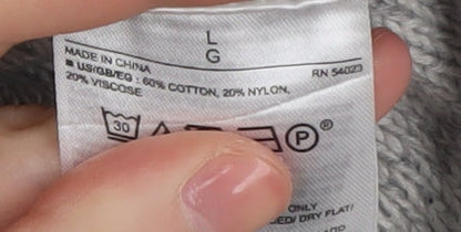 Banana Republic Women's Grey Roll Neck Vest Jumper L