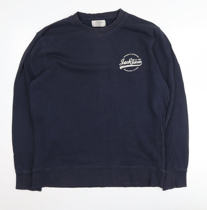 Mens UK Size XL JACK & JONES Blue Pullover Sweatshirt