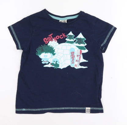 Saltrock Boys Blue Cartoon Graphic T-Shirt - 4-5 Years