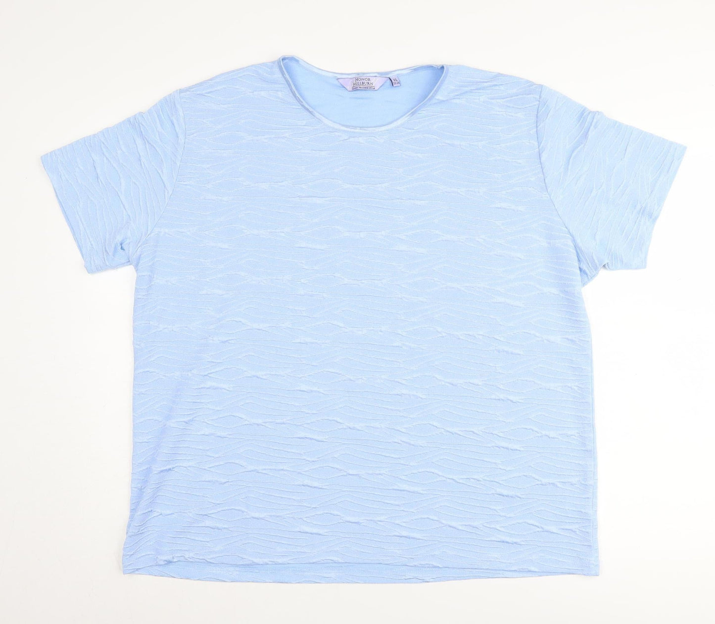 Womens UK Size XL Honor Millburn Blue Basic T-Shirt