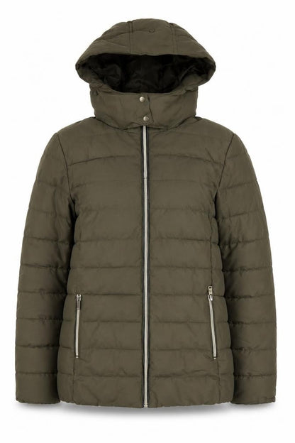 New Look Women's Green Puffer Jacket Size 10