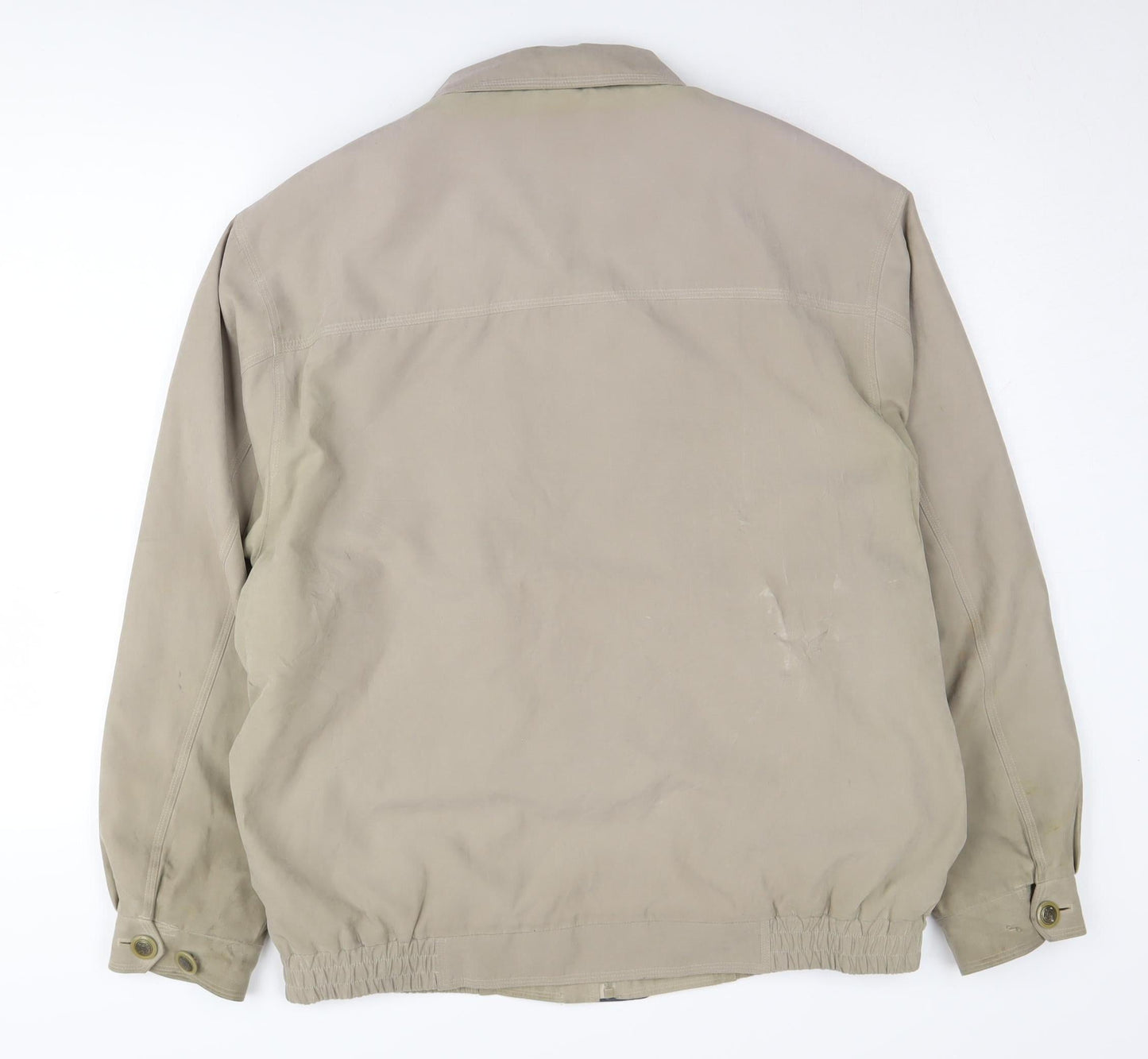 Mens UK Size L Saxon Beige Bomber Jacket