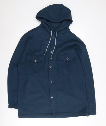 Mens UK Size S Evolution Blue Hooded Jacket