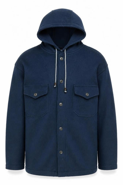 Mens UK Size S Evolution Blue Hooded Jacket