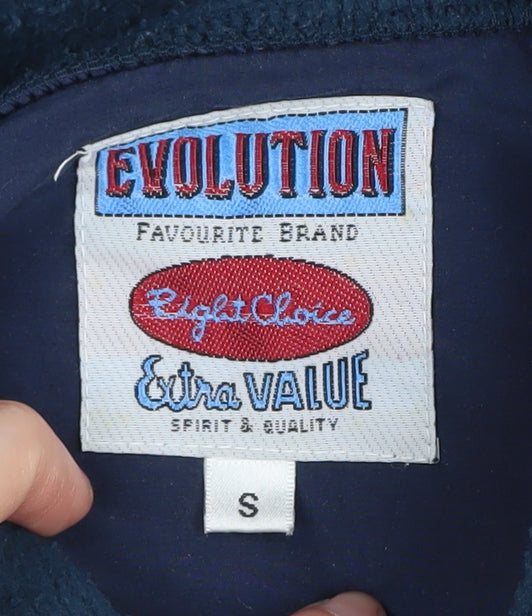 Mens UK Size S Evolution Blue Hooded Jacket
