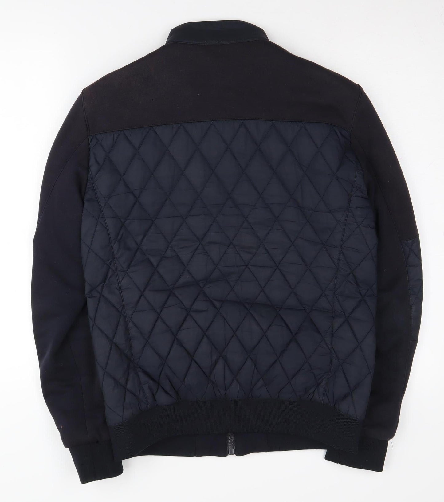 Zara Men's Black Quilted Jacket M Casual