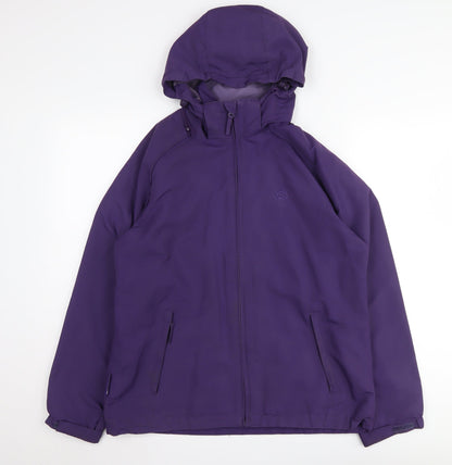 Womens UK Size 12 Mountain Essentials Purple Rain Coat