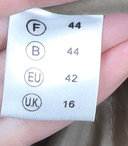 Daxon Women's Beige Overcoat Size 16 Casual Wear