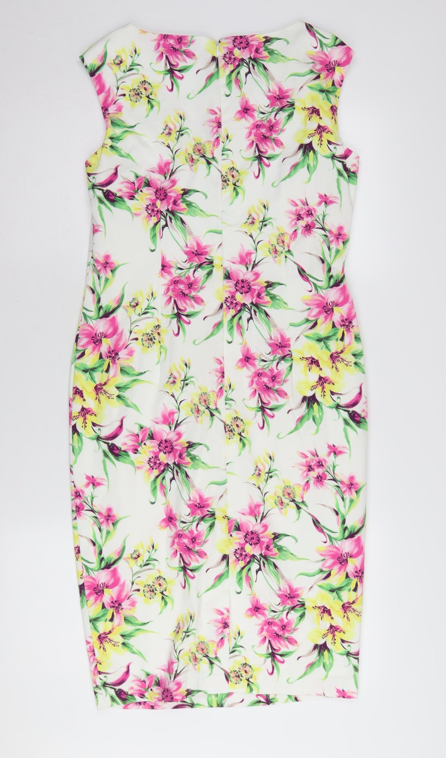 Viyella Petites Floral Sheath Dress Size 8, Multicoloured