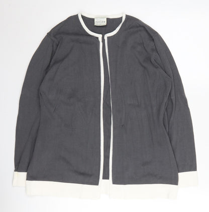 Womens UK Size 14 Eastex Grey Cardigan Jumper