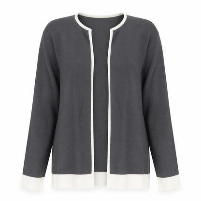 Womens UK Size 14 Eastex Grey Cardigan Jumper