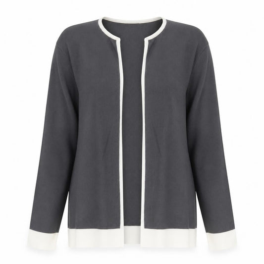 Womens UK Size 14 Eastex Grey Cardigan Jumper