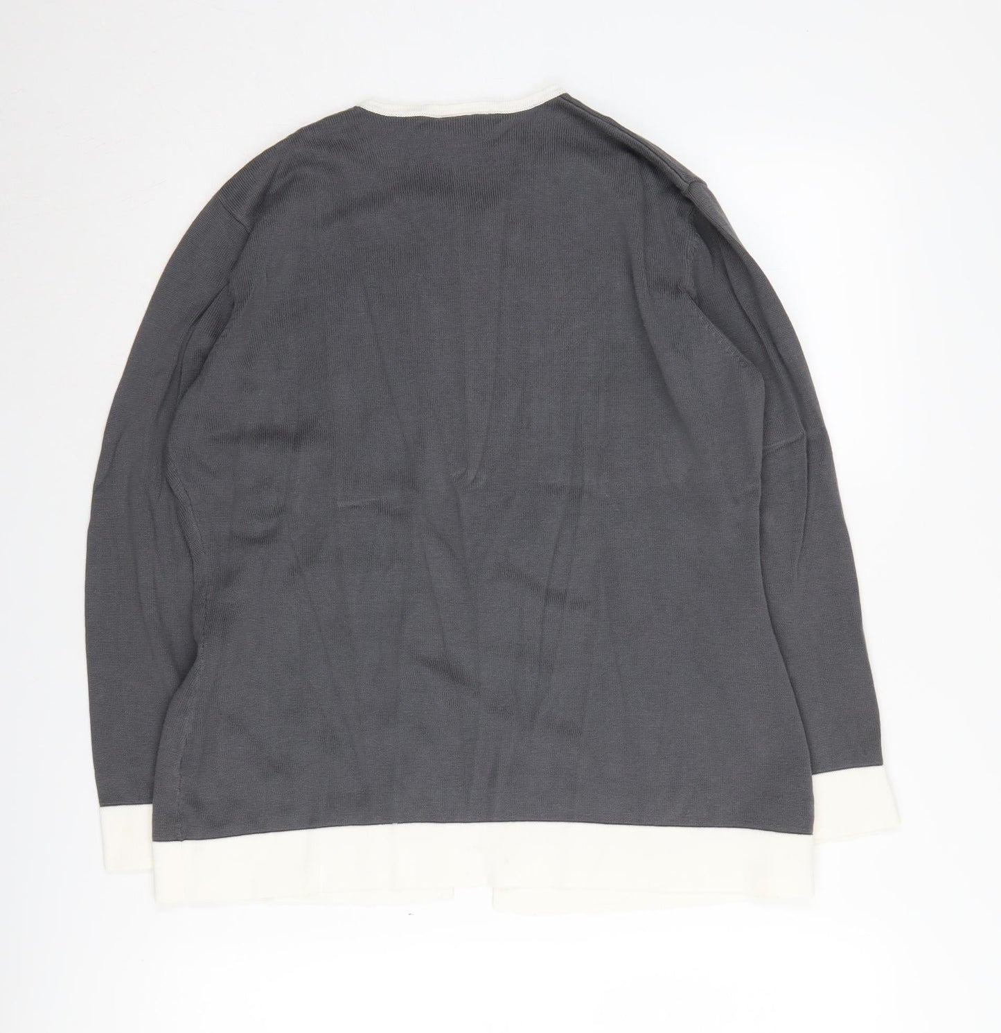 Womens UK Size 14 Eastex Grey Cardigan Jumper