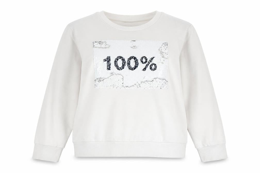 Womens UK Size M DKNY White Pullover Sweatshirt