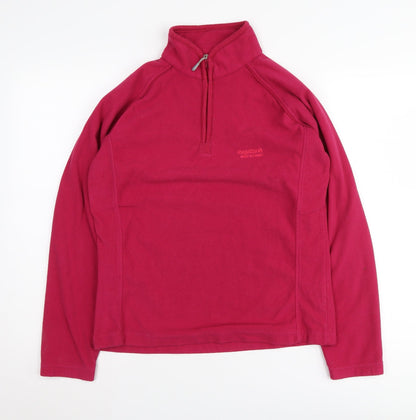 Regatta Women's Red 1/4 Zip Fleece Sweatshirt Size 10