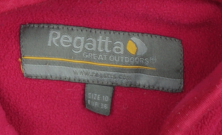 Regatta Women's Red 1/4 Zip Fleece Sweatshirt Size 10