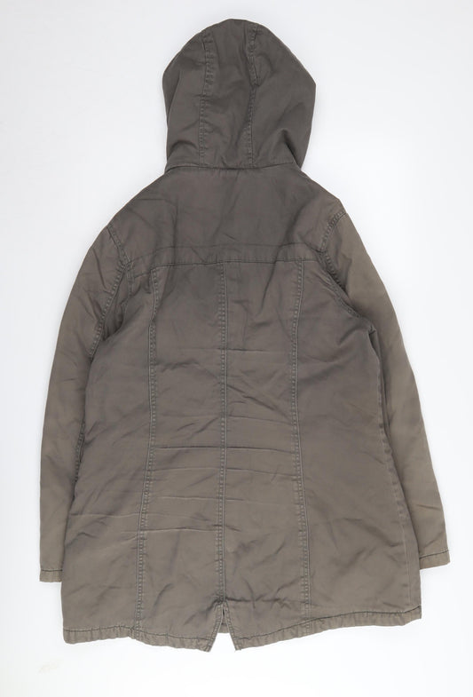 Mantaray Women's Brown Duffle Coat Size 16 Hooded Toggle Casual