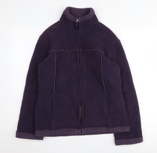Marks & Spencer Women's Purple Fleece Jacket, Size 10, Casual