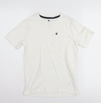 Abercrombie Kids Boys White Basic T-Shirt Size 9-10 Years