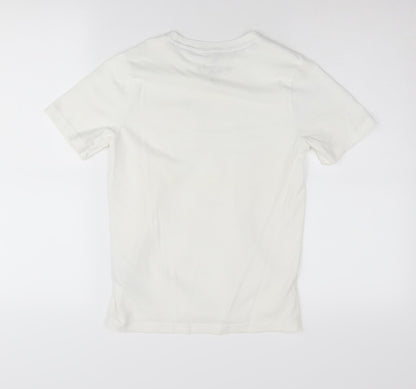 Abercrombie Kids Boys White Basic T-Shirt Size 9-10 Years
