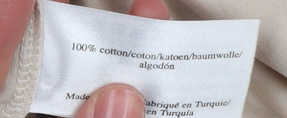 Laura Ashley Women's Beige Size 12 Embroidered T-Shirt