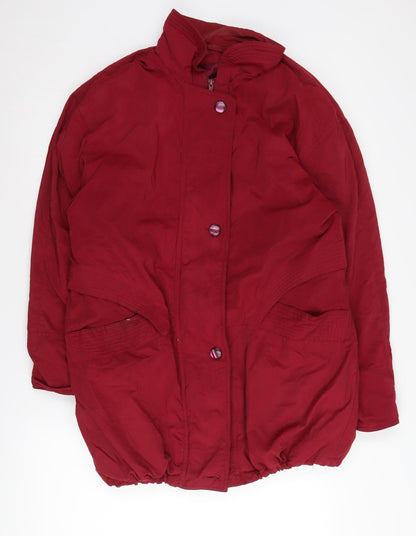 Klass Women's Red Puffer Jacket - Medium, Warm Casual Style