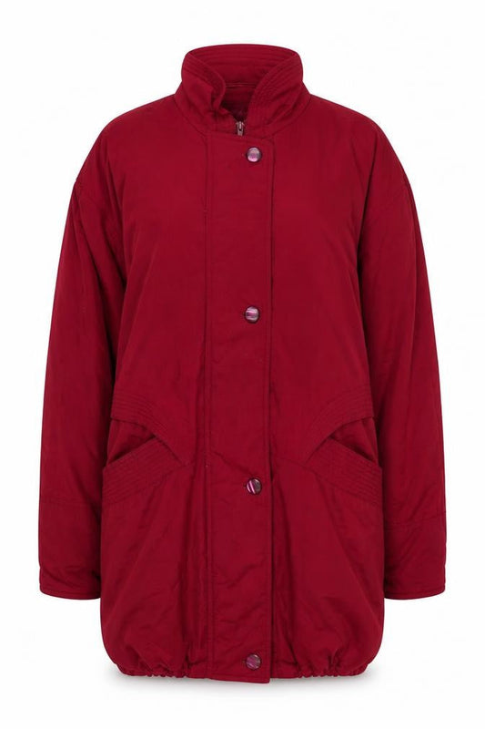 Klass Women's Red Puffer Jacket - Medium, Warm Casual Style