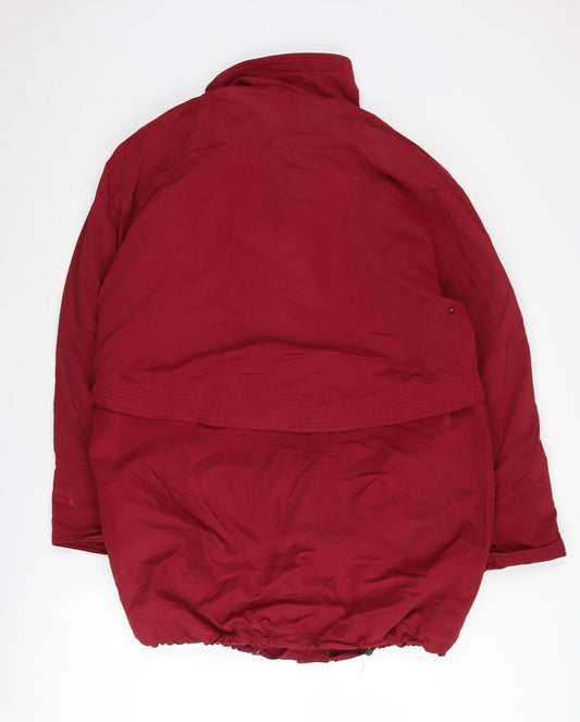 Klass Women's Red Puffer Jacket - Medium, Warm Casual Style