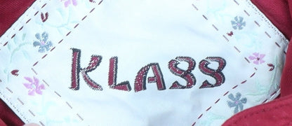 Klass Women's Red Puffer Jacket - Medium, Warm Casual Style