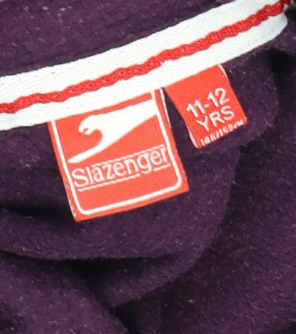 Teens UK Size 164 Slazenger Purple Pullover Hoodie