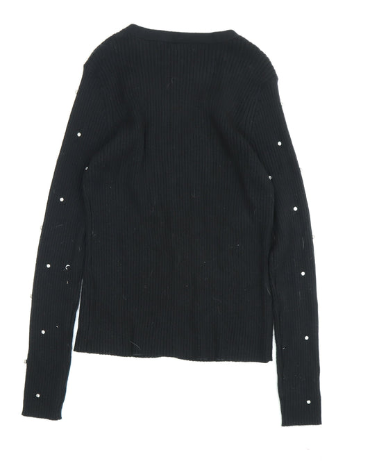 Womens UK Size S V by Very Black Cardigan Jumper