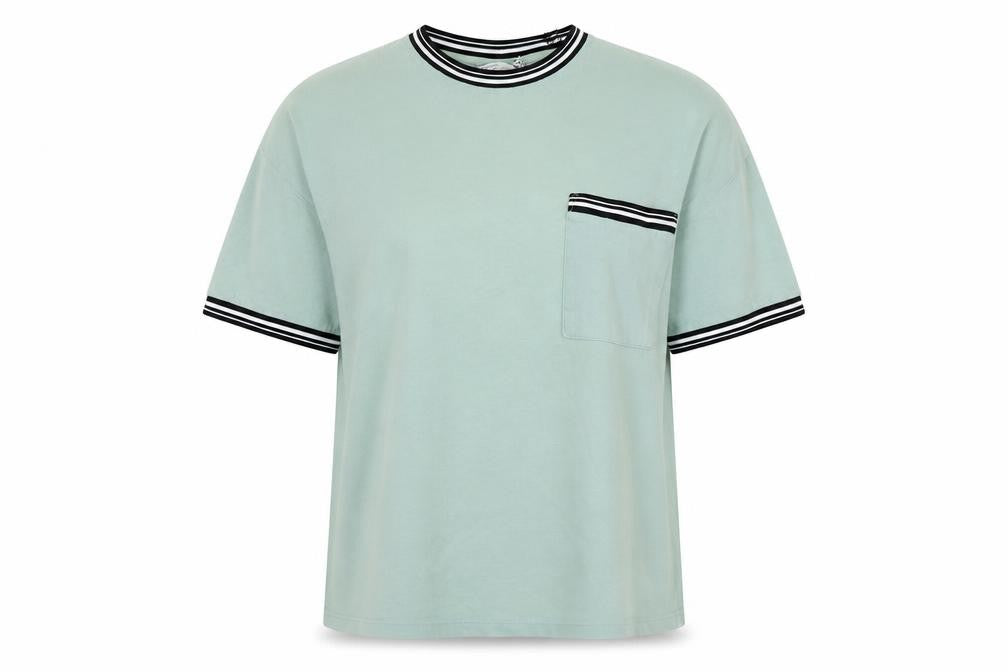Unisex Adults UK Size S ASOS DESIGN Green Ringer T-Shirt