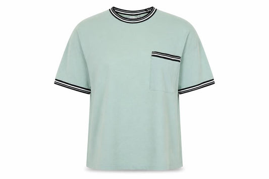 Unisex Adults UK Size S ASOS DESIGN Green Ringer T-Shirt