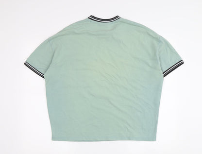 Unisex Adults UK Size S ASOS DESIGN Green Ringer T-Shirt