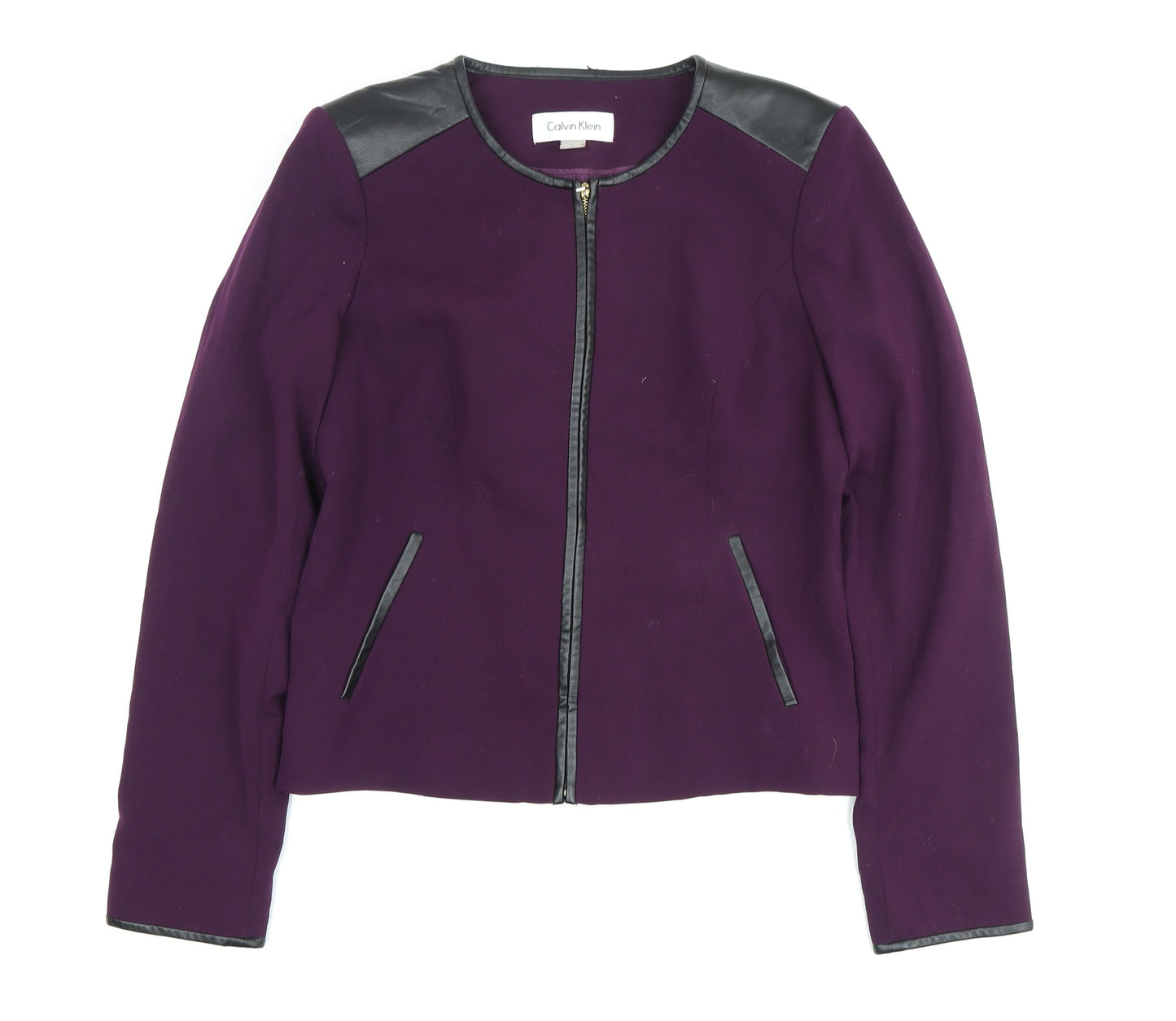 Womens UK Size 8 Calvin Klein Purple Basic Jacket