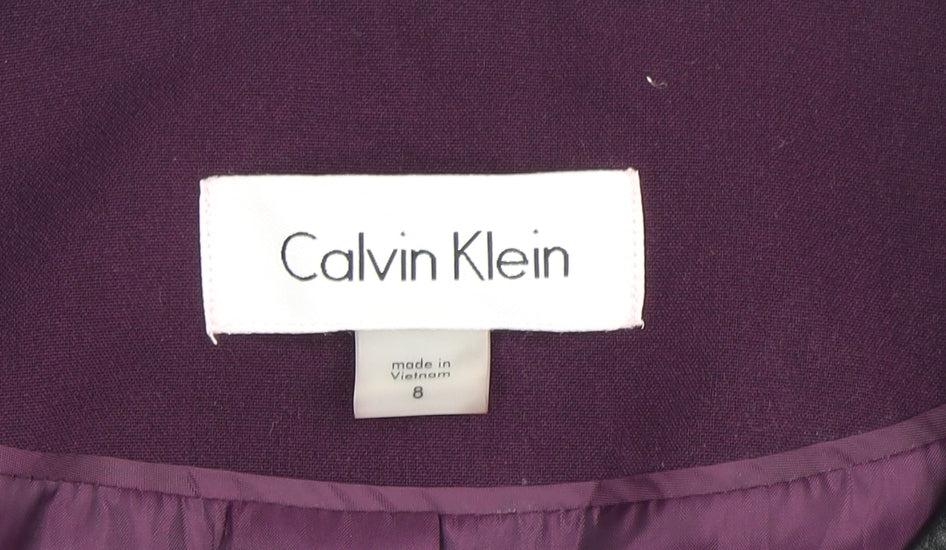Womens UK Size 8 Calvin Klein Purple Basic Jacket