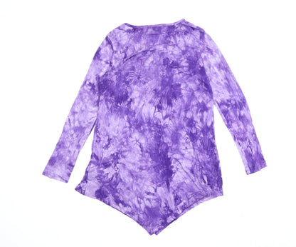 DJT Women's Purple T-Shirt S Long Sleeve Viscose